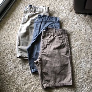 3 pair Men’s RVCA weekend Chino Shorts
